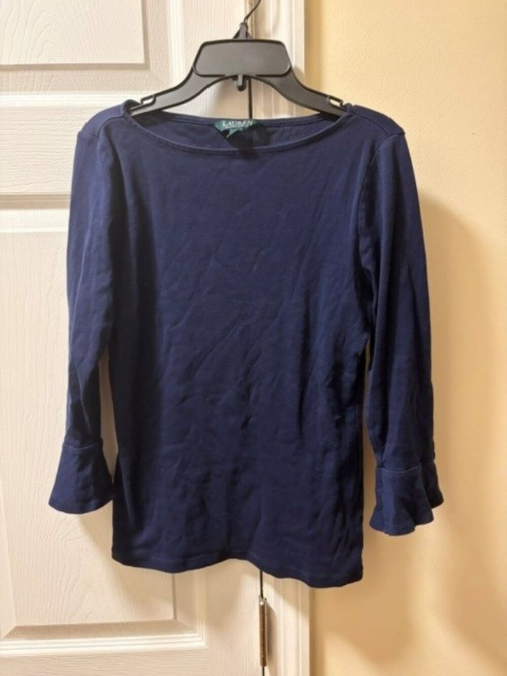 Woman's Ralph Lauren 3/4-Sleeve Top-100% cotton, size M